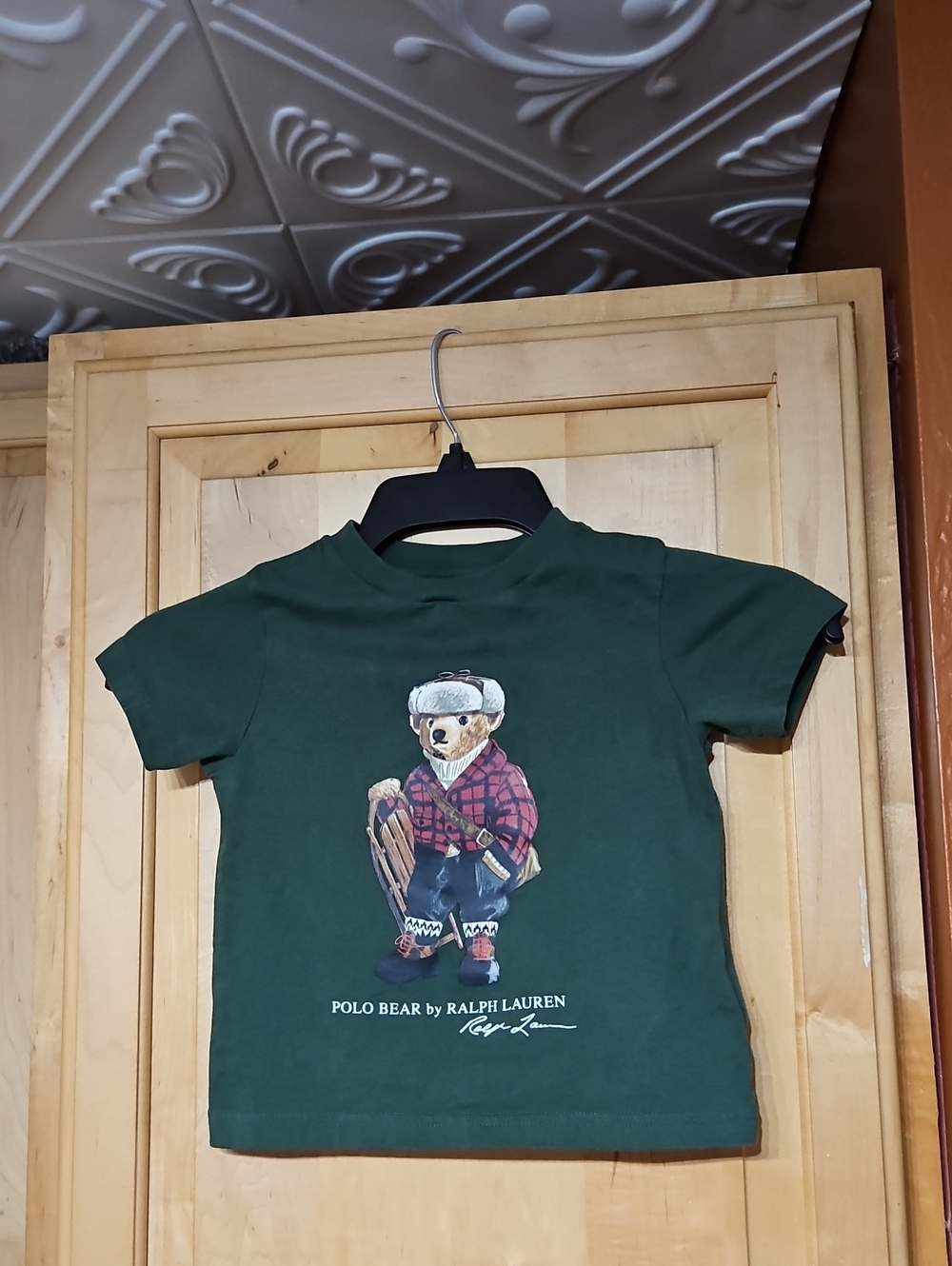 Polo Ralph Lauren Polo Bear Graphic Short Sleeve Crew Neck T-Shirt Tee Green Red